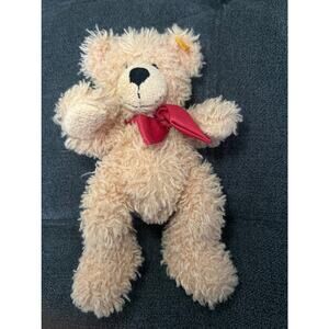 STEIFF FYNN 7.25” Teddy Bear With Tag Button In Ear and Red Bandana Cosy Friends